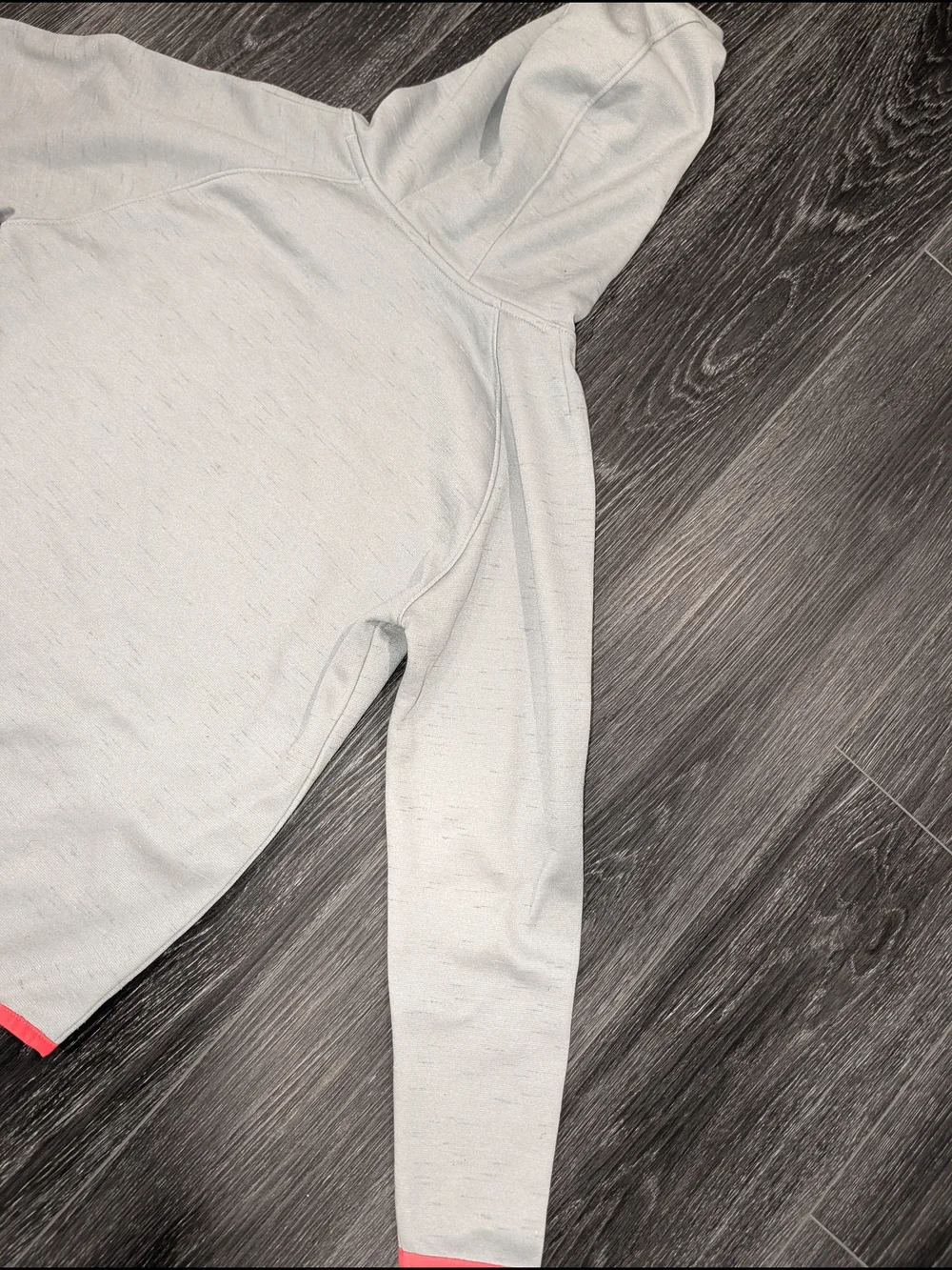 Under Armour Kids' Gray Hoodie with Neon Coral Logo